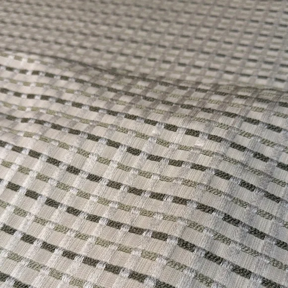 Checkered Upholstery Fabric in Sage Green and White - Picture 2 of 4